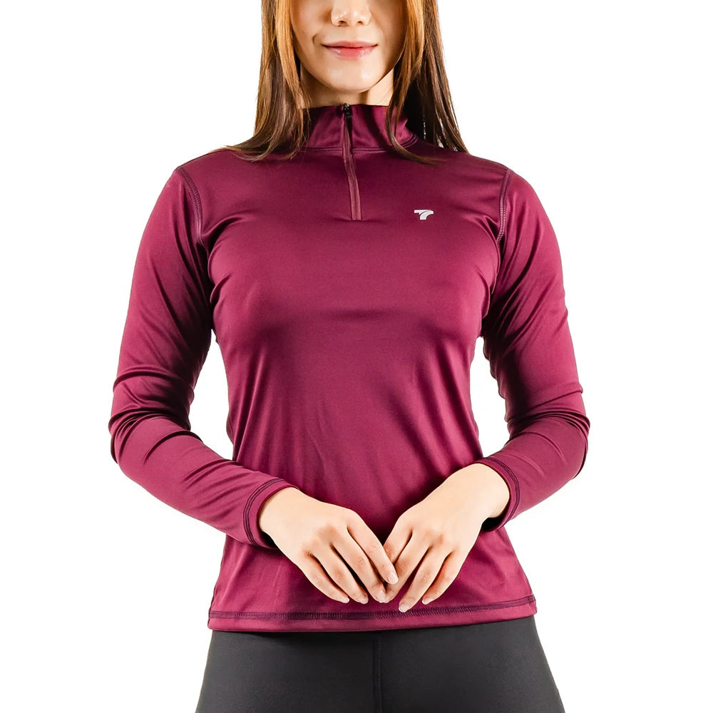 Buzo Running Mujer Vino Tinto