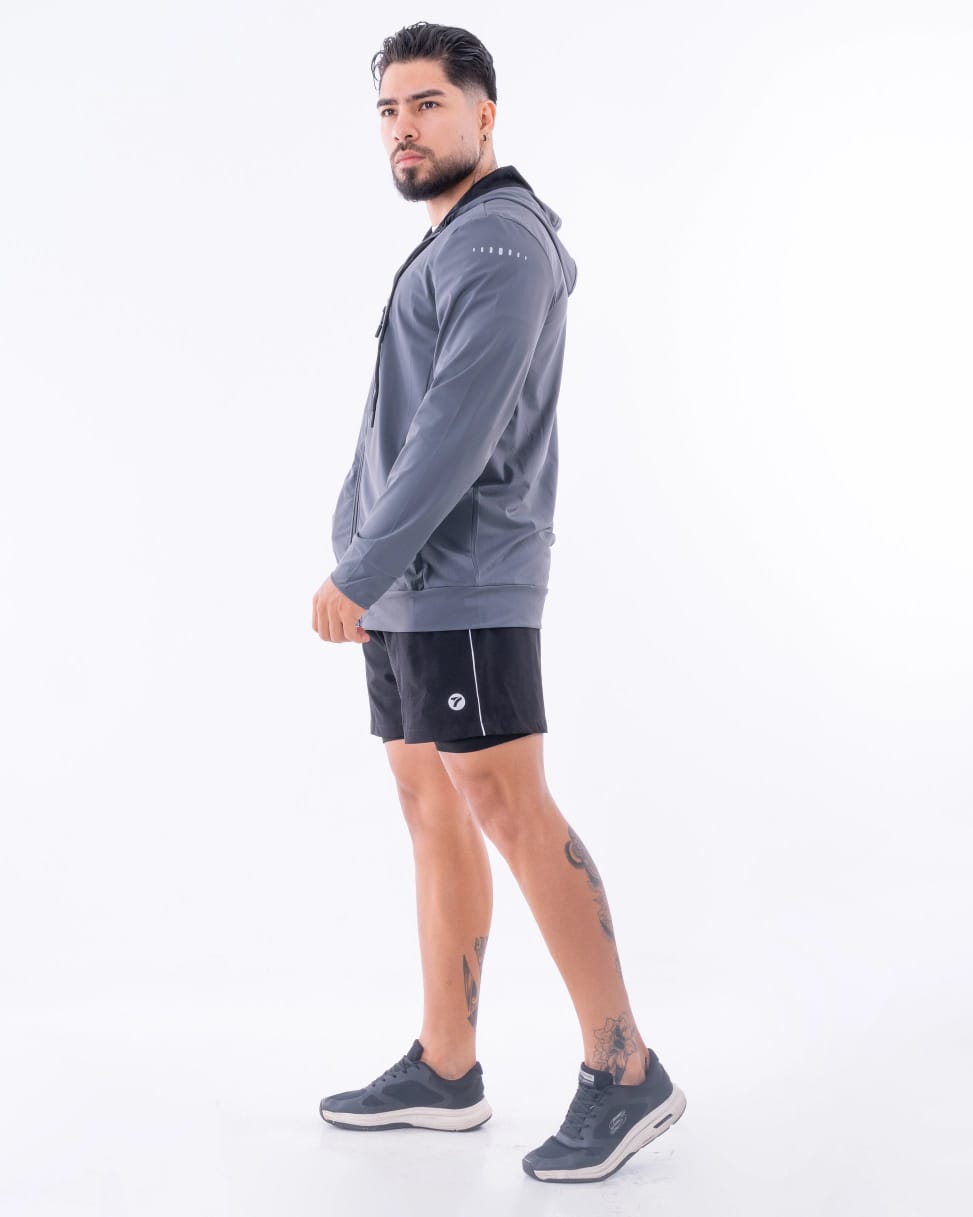 Chaqueta Rompevientos Hombre Gris