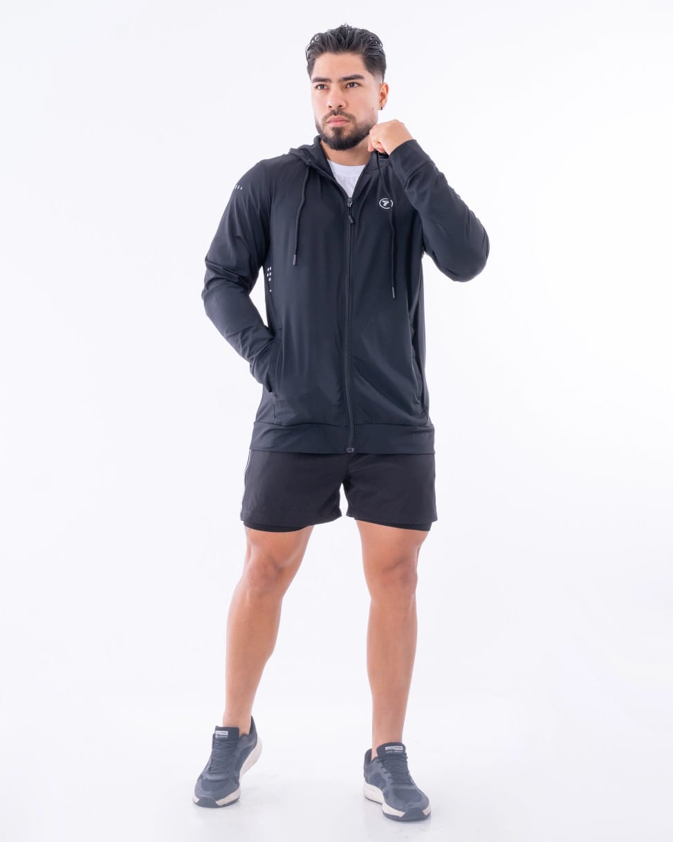 Chaqueta Rompevientos Hombre Negra
