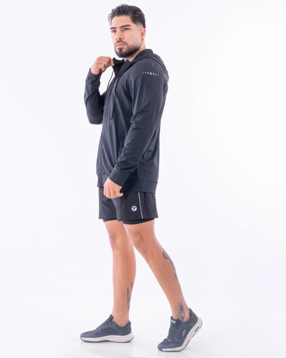 Chaqueta Rompevientos Hombre Negra
