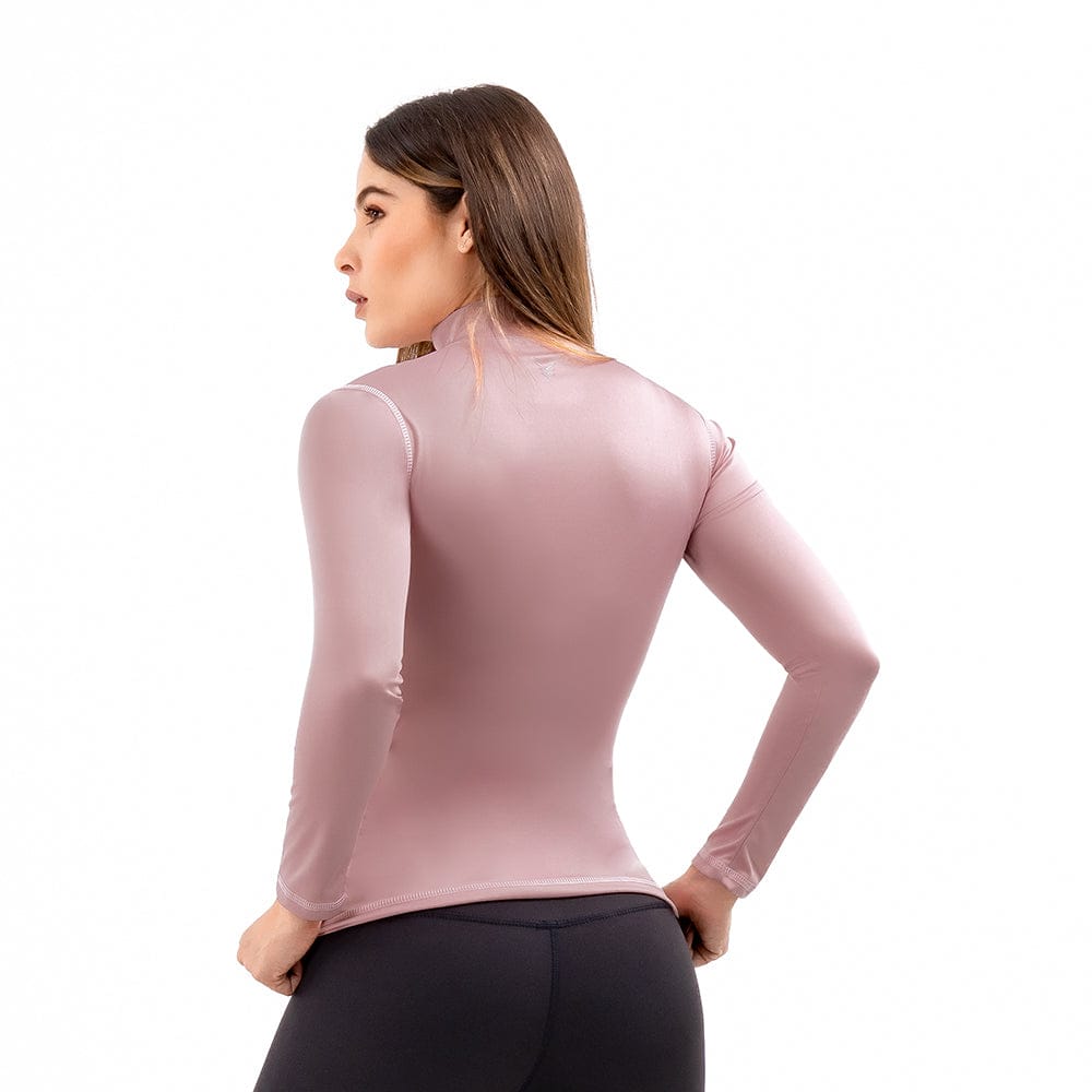 Buzo Running Mujer Rosa Crepe