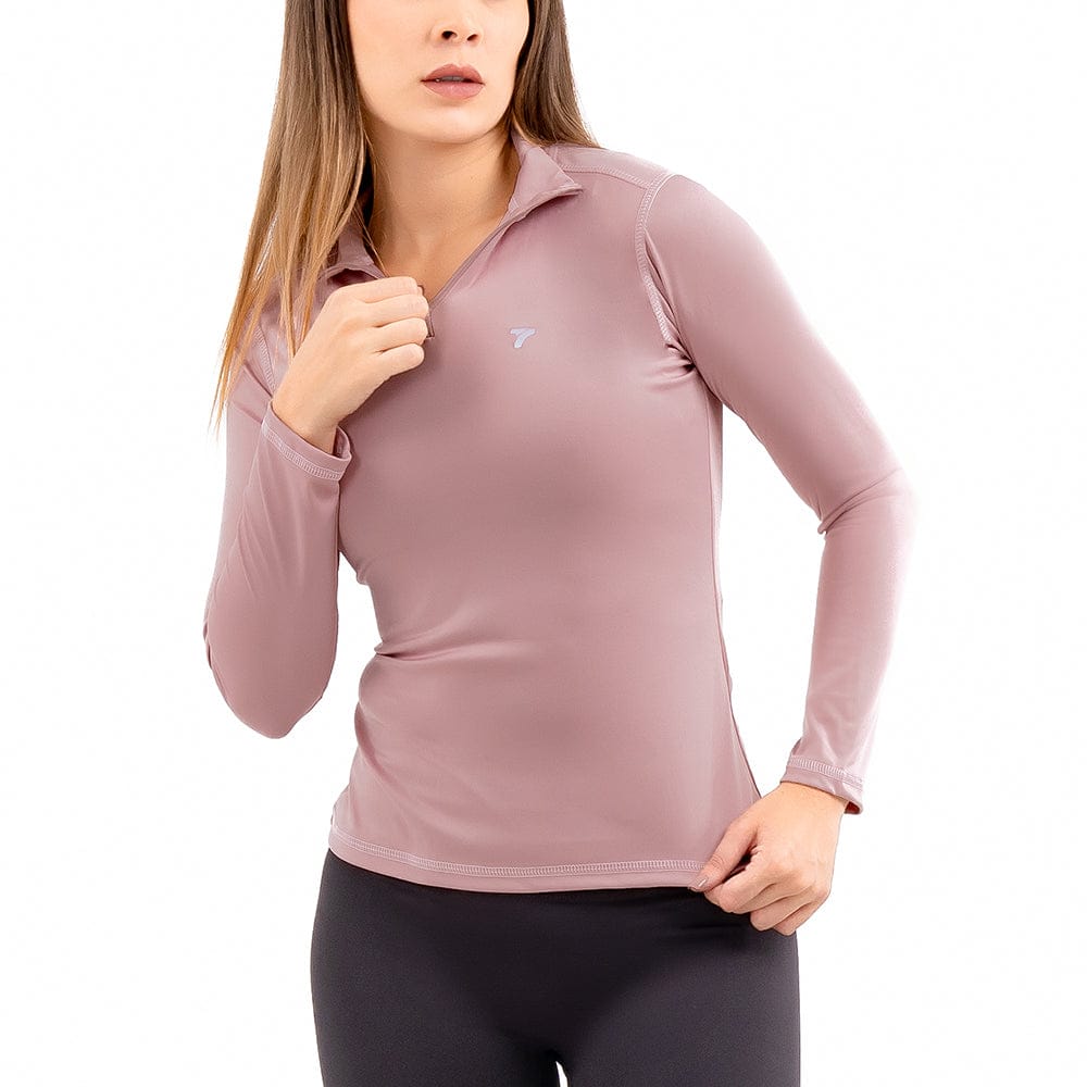Buzo Running Mujer Rosa Crepe