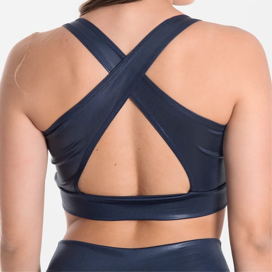Conjunto deportivo Efecto Satinado Azul